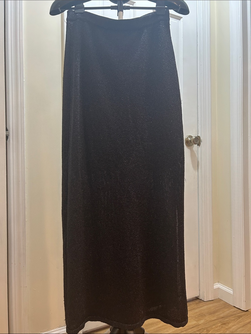 House of Harlow 1960 Black Sparkle Maxi Skirt